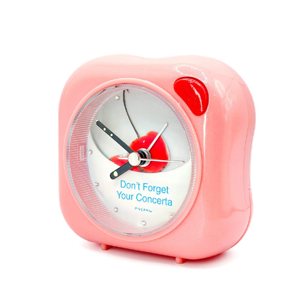 NUSNAW Don't Forget Your Concerta BUTTON CLOCK 너스나우 버튼 탁상 알람시계