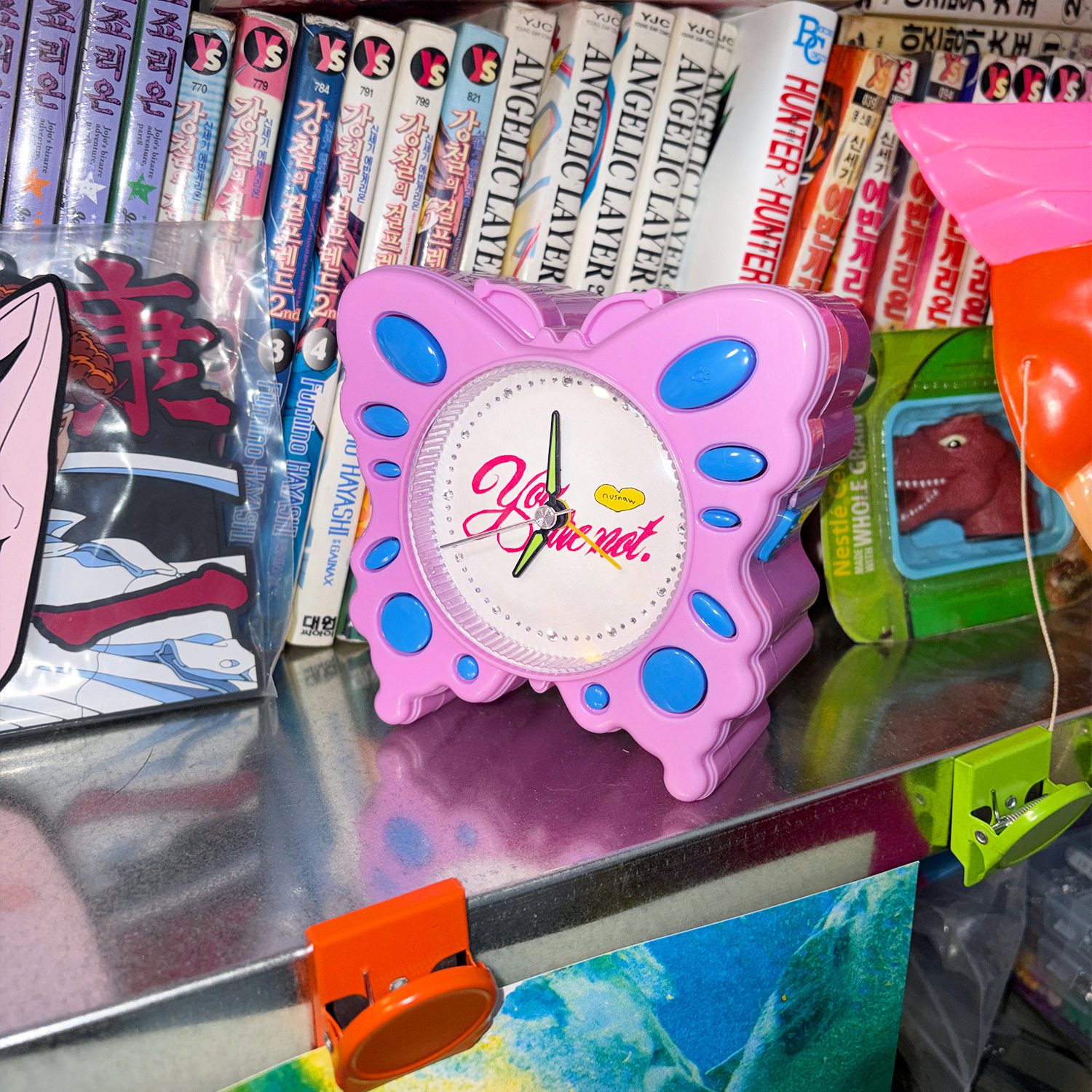 NUSNAW BUTTERFLY CLOCK 너스나우 나비 시계 (ORCHID)